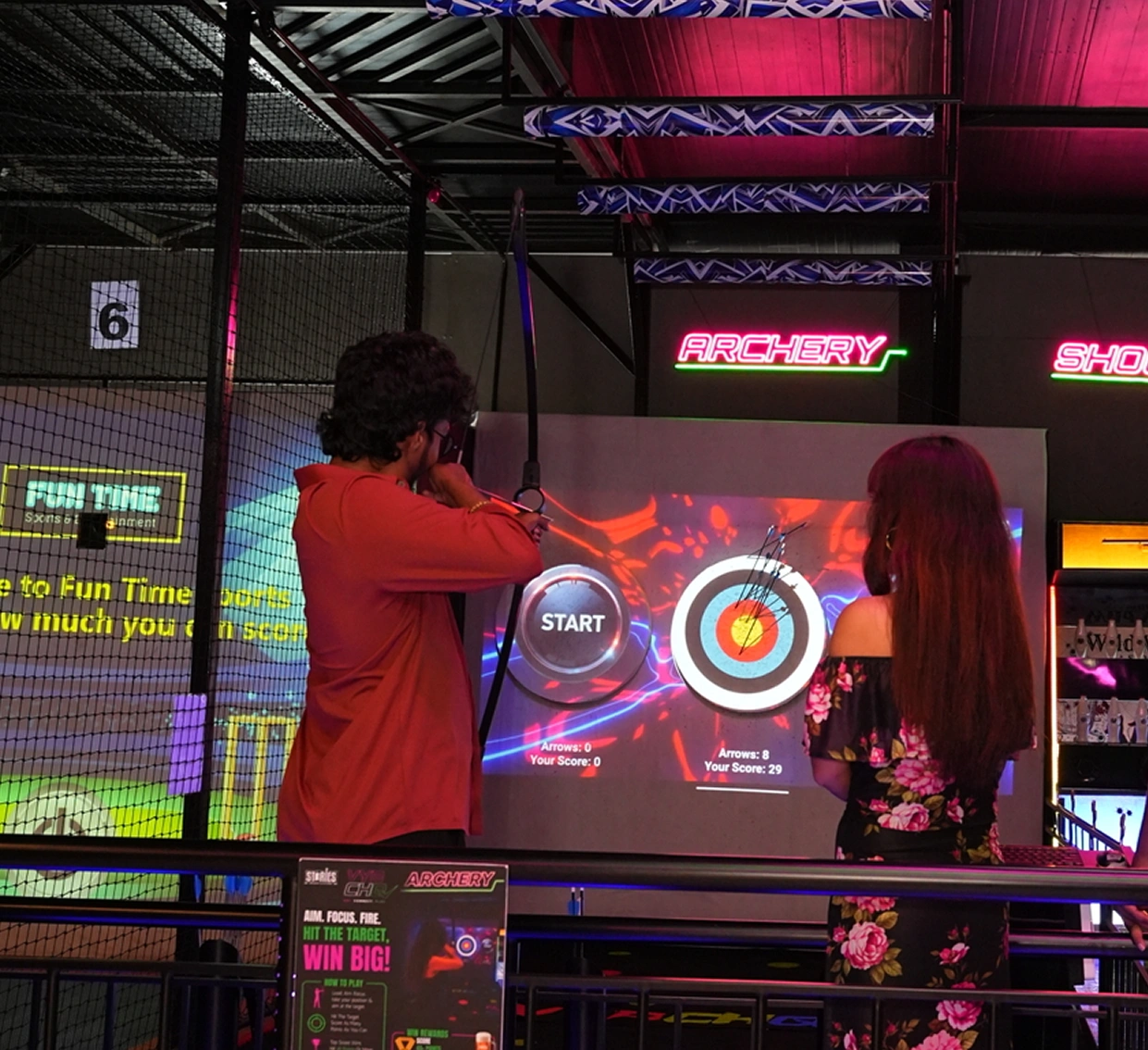 Digital Archery interactive projection arena