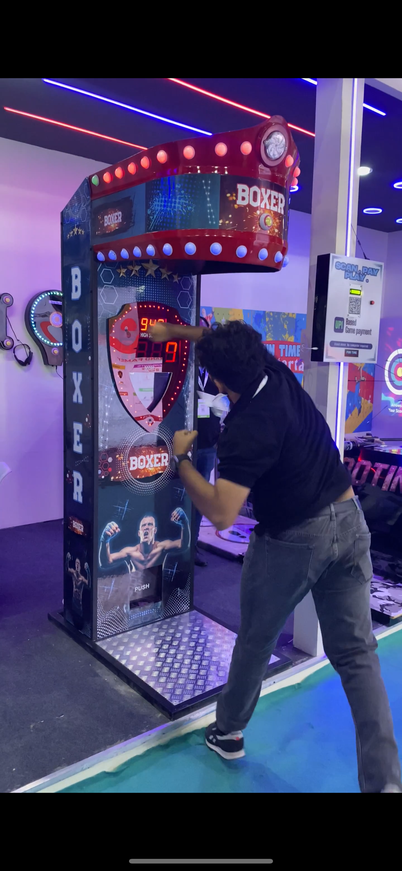 One Punch internal construction, heavy-duty MS steel frame, calibrated impact sensor assembly, engineering detail view, studio lighting