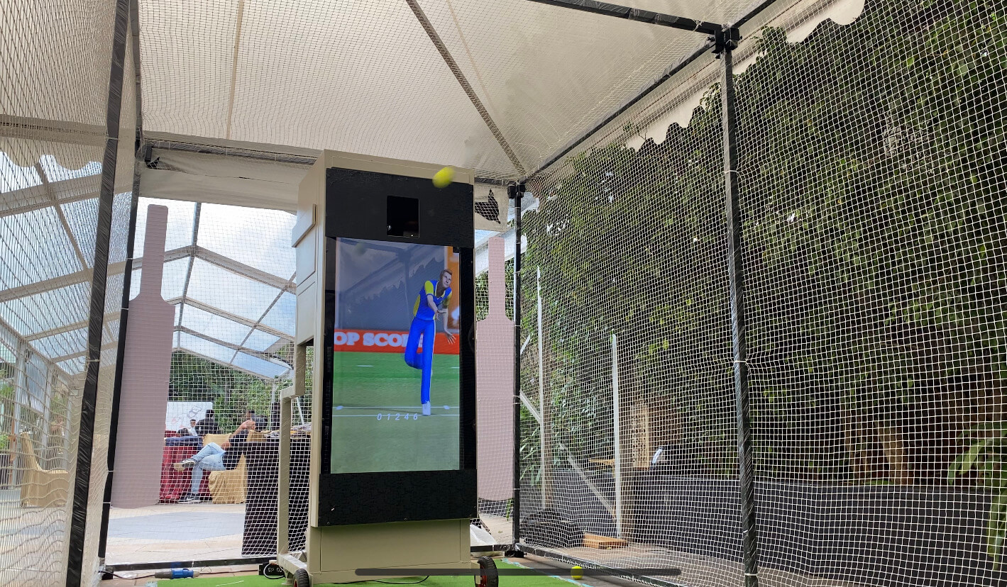 Illustration related to outdoor cricket simulator