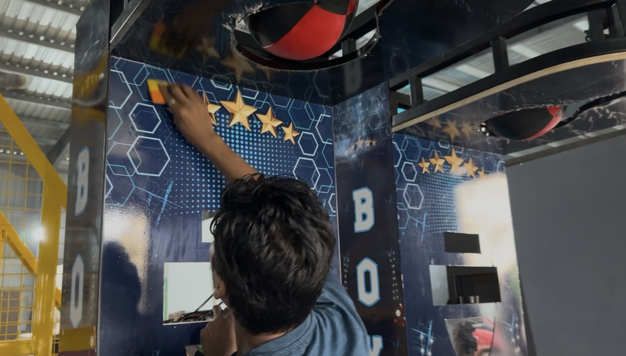 quality testing area, arcade machine testing, performance validation
